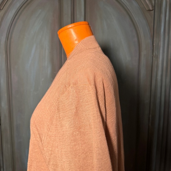 100%Linen, Women's Tan Sweater Cardigan - Picture 13 of 16